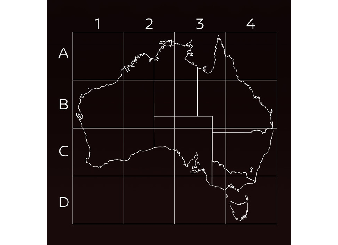Australia grid map